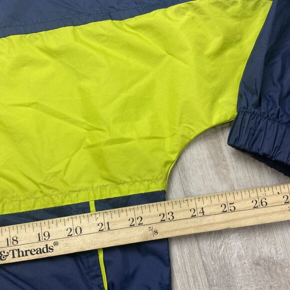 VINTAGE Nike Windbreaker Jacket Youth L 14-16 Blue Green Full Zip Red Swoosh - Picture 6 of 12